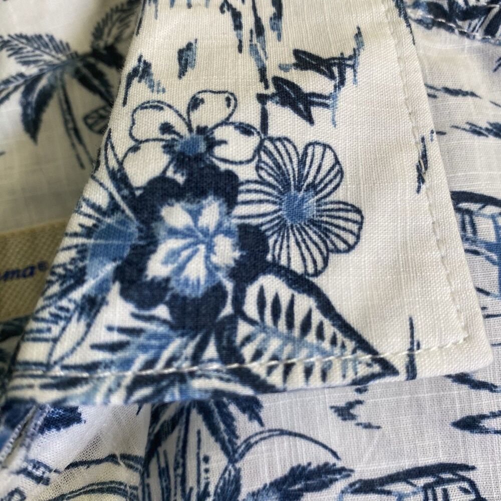 Tommy Bahama Hawaiian Shirt All Over Print Tropical Beach Men's Large NWT $120 - Picture 6 of 12